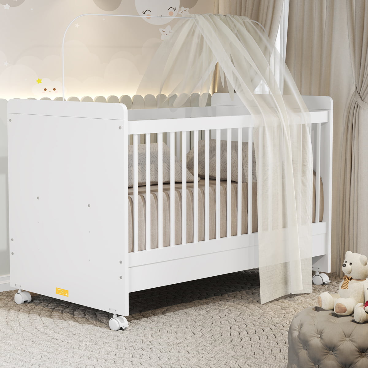 Berço Americano Baby Style Bela Branco 