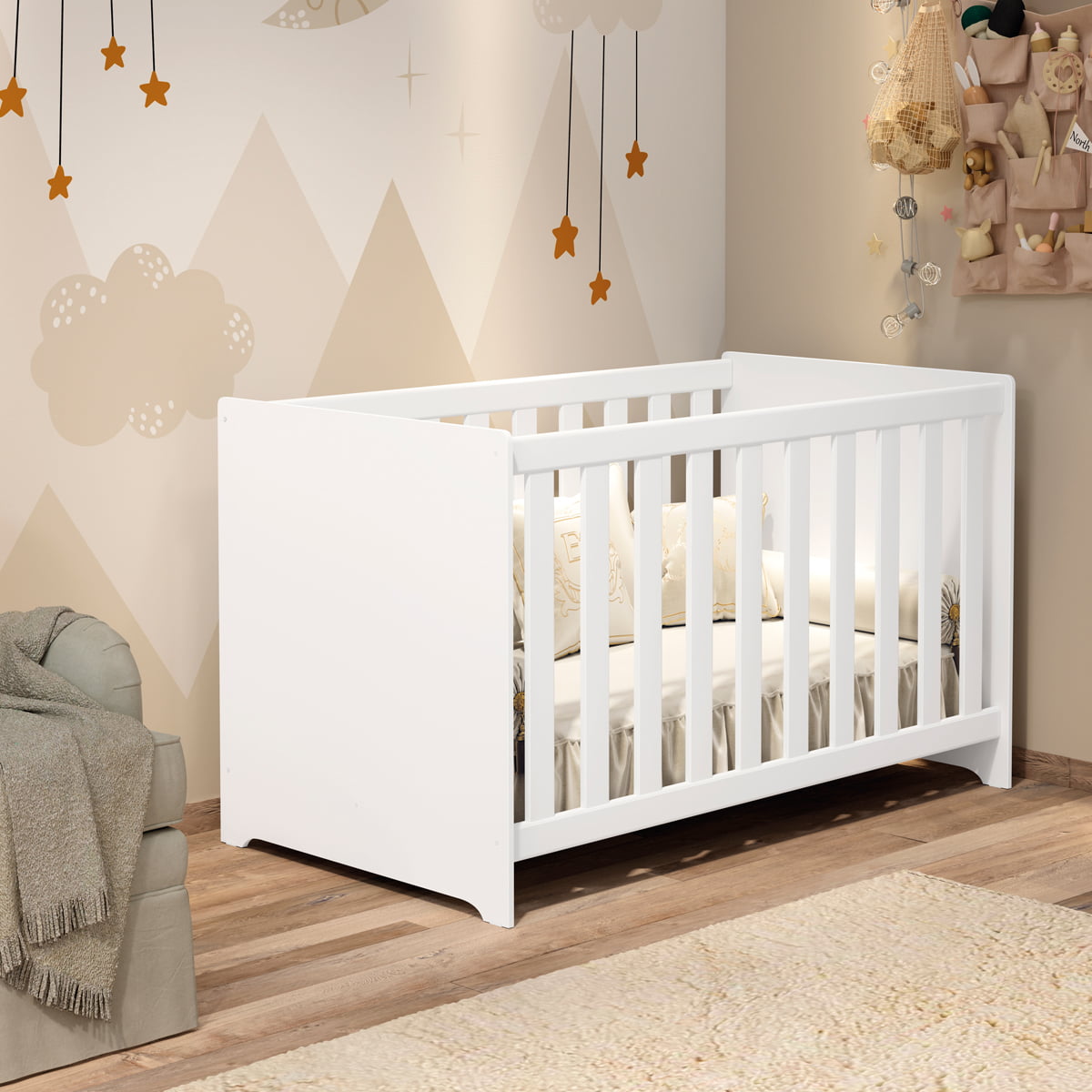 Berço Americano Infantil Baby Kids Branco