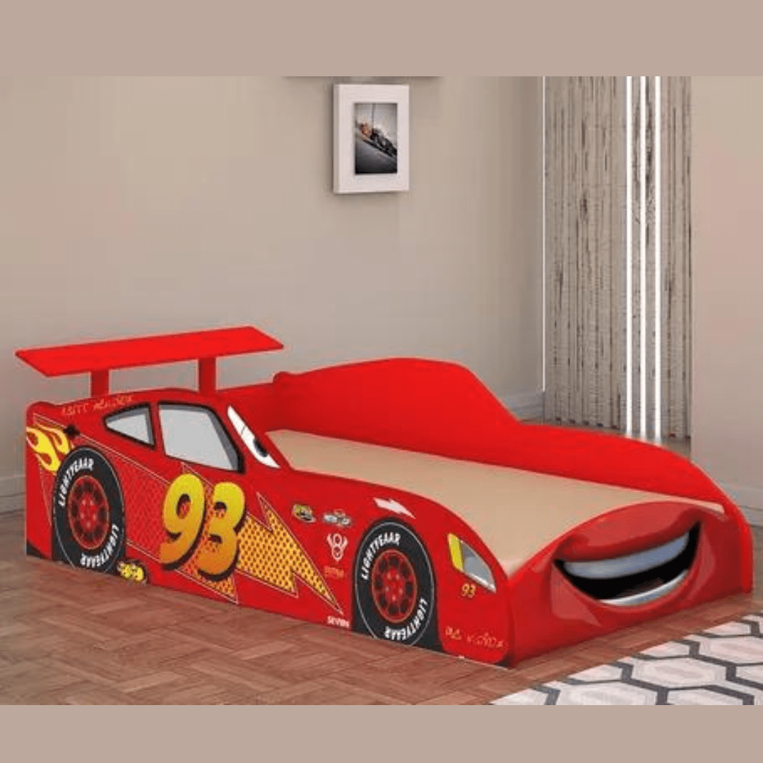 Cama Infantil Carro Solteiro Menino Criança Mini Carrinho Criança  Confortável Corrida Vermelho