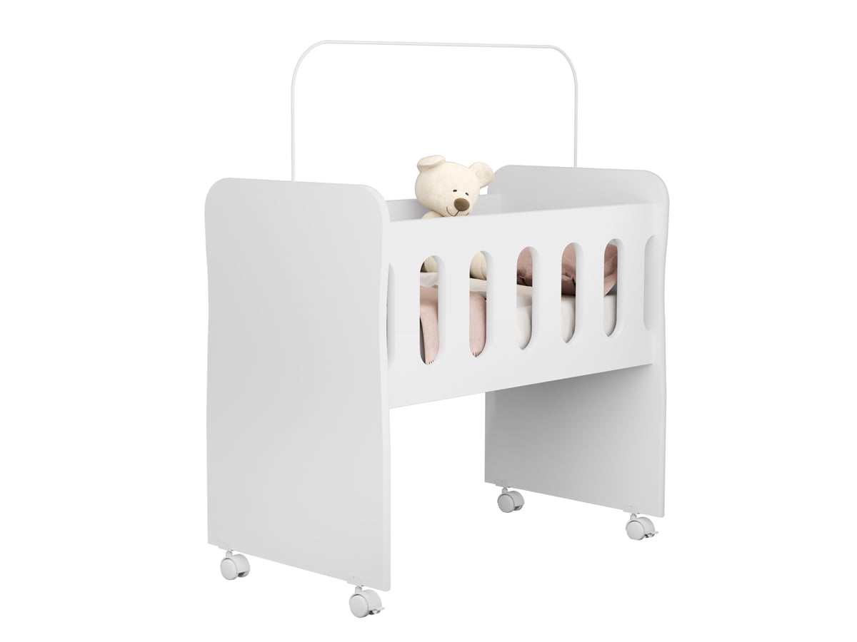 Berço Bedsid Mini Berço 2 X 1 Com Colchão Brinde Para Bebê Branco