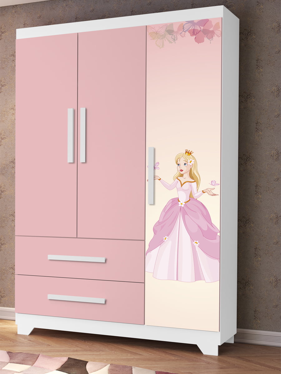 Jogo de Quarto Temático Feminino Infantil 4 Peças - Lara Princesa Rosa -  Home Shop Móveis - Loja virtual