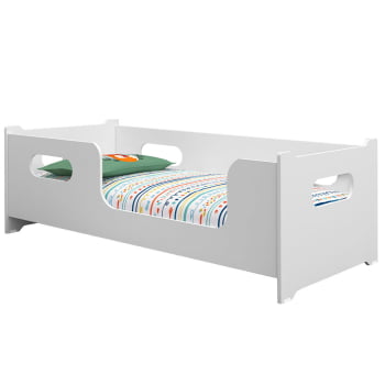 Cama criança montessoriana baixa grade mini cama infantil Juvenil casinha quarto infantil menina 100% MDF Branca