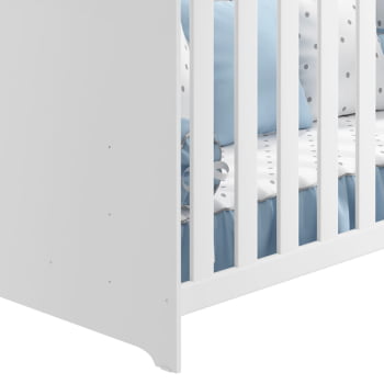 Berço Americano Infantil Baby Kids Branco com Colchão