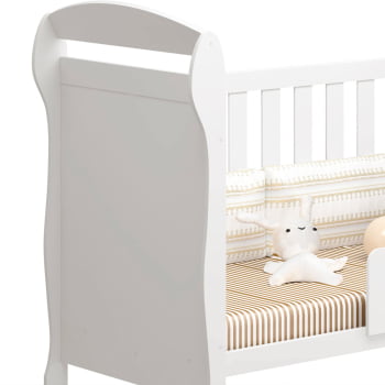 Berço Americano Mini Cama Provençal Retrô Dany Bela Branco Com Colchão