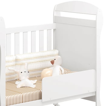 Berço Americano Mini Cama Provençal Retrô Dany Bela Branco Com Colchão