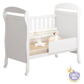 Berço Americano Mini Cama Provençal Retrô Dany Bela Branco Com Colchão