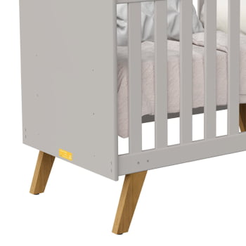 Berço Americano mini cama Infantil Retrô Areia Ayla Kids 2 em 1 com Colchão