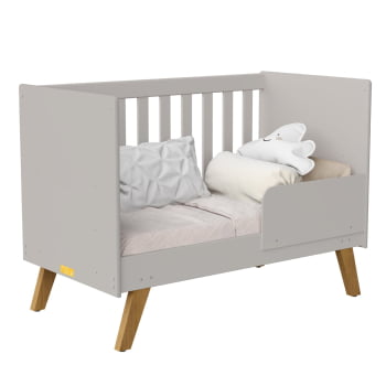 Berço Americano mini cama Infantil Retrô Areia Ayla Kids 2 em 1 com Colchão