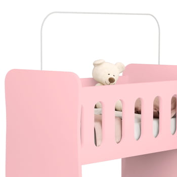 Berço Bedsid Mini Berço 2 X 1 Com Colchão Brinde Para Bebê Rosa