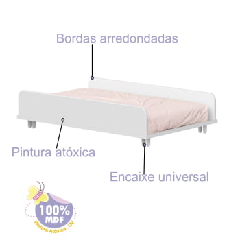 Trocador Universal Berço Americano de Bebê kids Bela Branco 