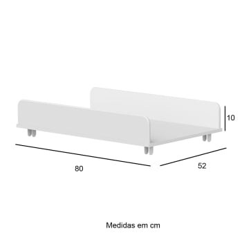 Trocador Universal Berço Americano de Bebê kids Bela Branco 