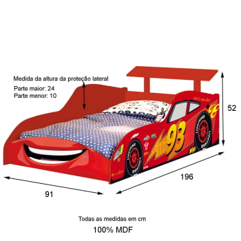 Cama Solteiro Mc Veloz Com Colchão