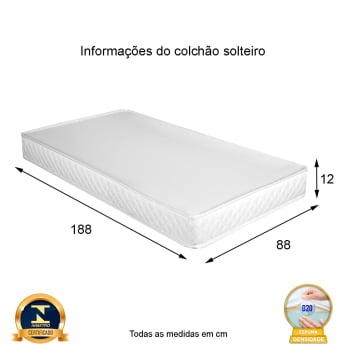 Cama Solteiro Mc Veloz Com Colchão