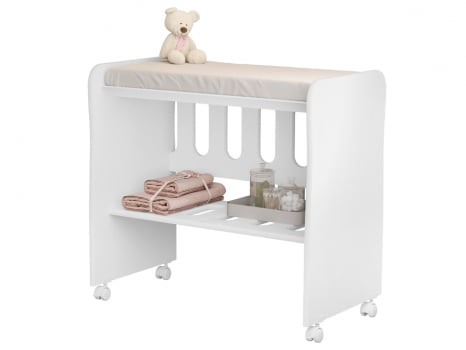 Berço Bedsid Mini Berço 2 X 1 Com Colchão Brinde Para Bebê Branco