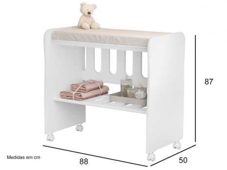 Berço Bedsid Mini Berço 2 X 1 Com Colchão Brinde Para Bebê Branco