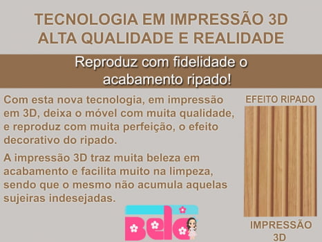 Buffet Aparador Multifuncional Ripado Alta Qualidade 2 Portas Bela Branco