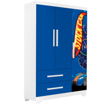 Jogo De Quarto Infantil Carro Stock Car Azul